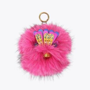 Kurt Gieger pink Furry Eagle head bag charm